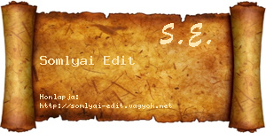 Somlyai Edit névjegykártya